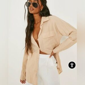 Boohoo plisse blouse